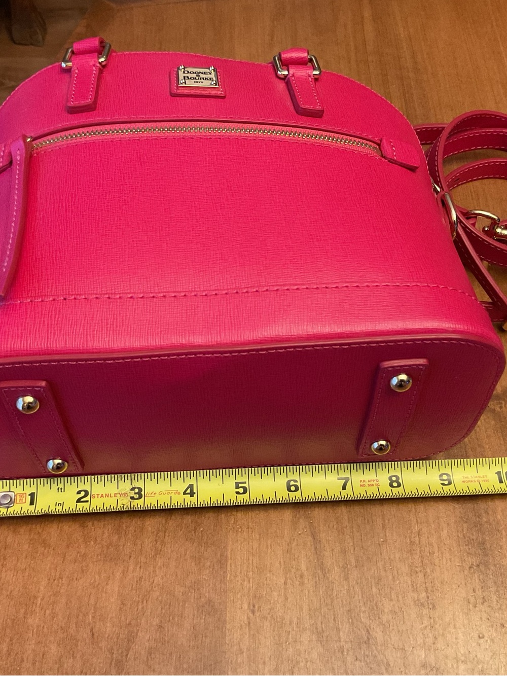 Dooney & Bourke Hot Pink Saffiano Leather Small Domed Satchel NWT - Picture 4 of 15